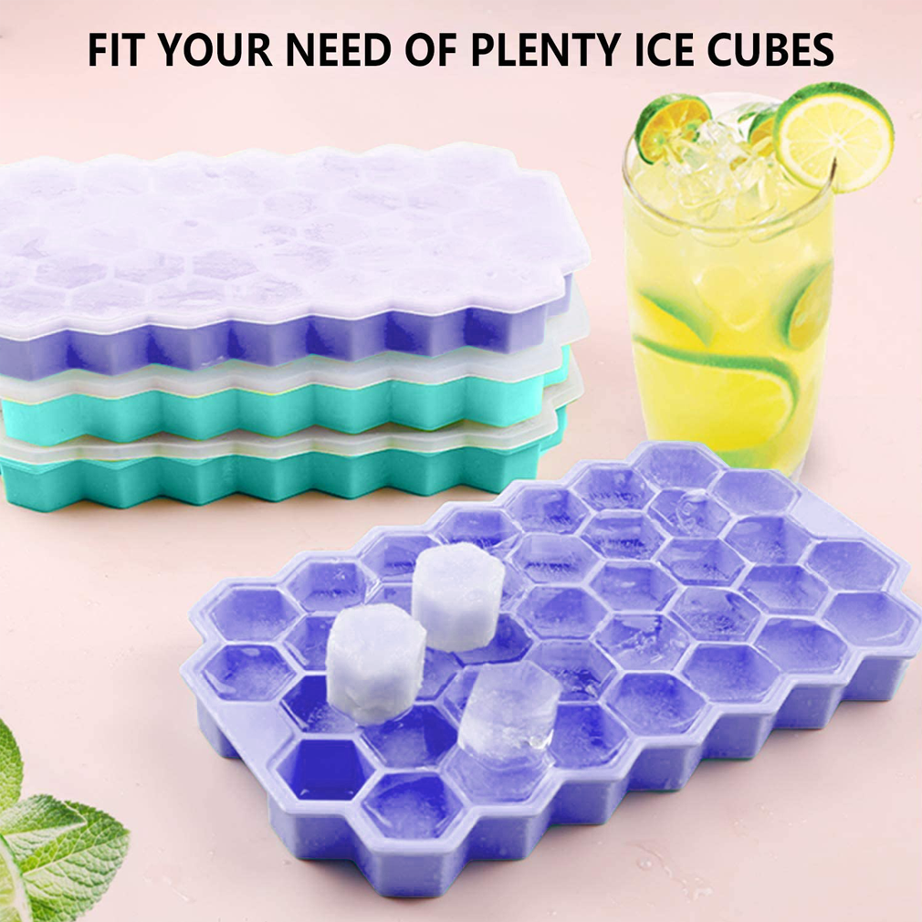 Set Of 2 Flexible And Stackable Silicone Ice Cube Trays With Bisphenol A Free 2022年最新海外 