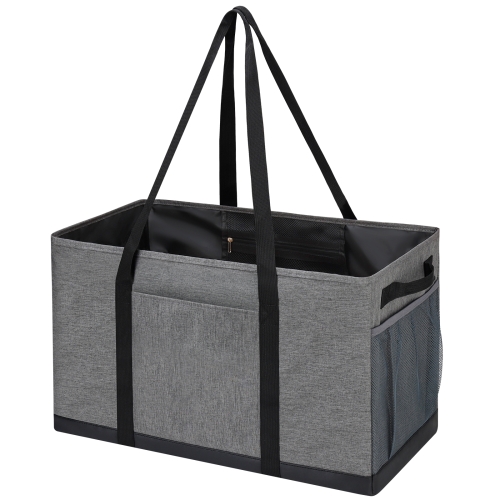 FOUKUS 55L Reusable Grocery Bags Foldable: Extra Large Grocery Tote Bag With Reinforced Bottom, Multi Pocket Grocery Bag Organizer, Collapsible Utility Tote For Car Travel